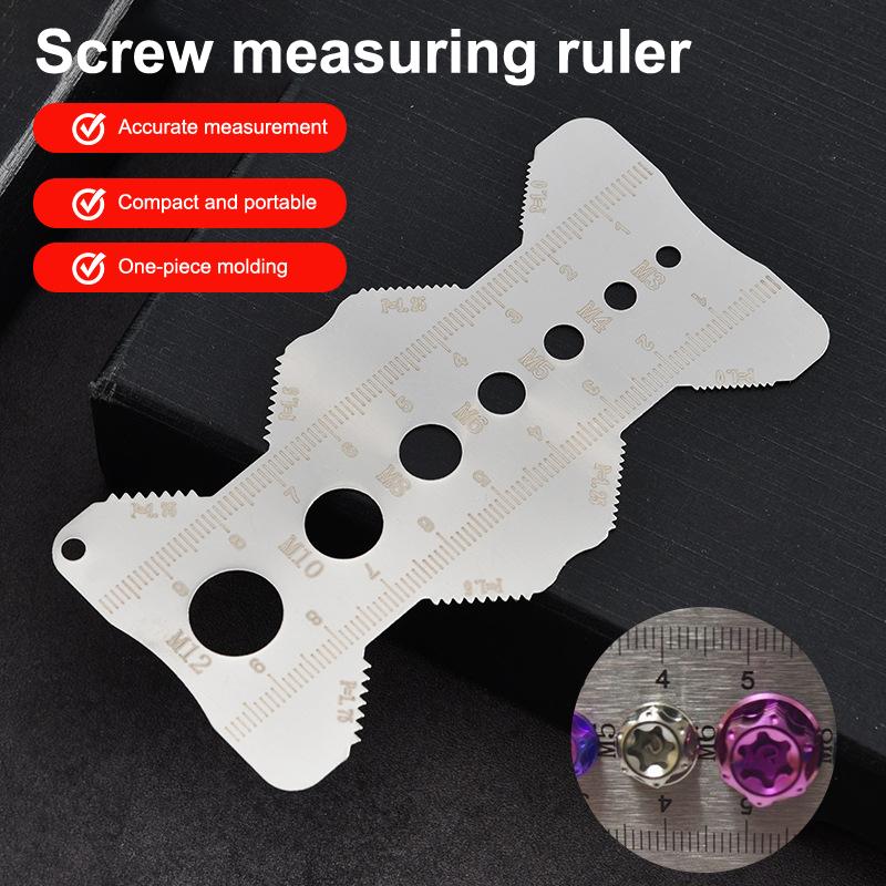 1/2 Pcs Stainless Steel Thread Checker Screw Measurement Ruler Metric Caliper Gauge Tool For Measuring Screw Pitch Bit Bolt Nut&