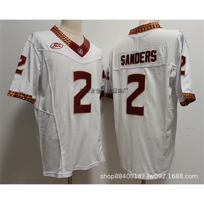 Mens Florida State Seminoles Football Jersey Cotton Blend Embroidered NCAA Team Sport Shirt Running Gym Outdoor Activities