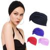 Solid Color Indian Women Headbands Elastic Head Wraps Turban Hats Muslim Cap Headscarf Muslim Hat