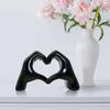 Love Heart Hand Figurine Heart-shaped Gesture Resin Statue Sculpture Home Office Wedding Party Desktop Decoration Ornament