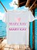 Mary Kay Я это продаю Я это использую Я это люблю - Черная футболка с розовым сердечком