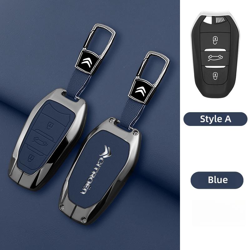 YKFEA1 Zinc Alloy Leather Car Key Case Cover For Citroen C1 C2 C3 C4 C5 C6 C4L Berlingo Picasso Jumpy Nemo Aircross Sega C5 X VTS C3 XR