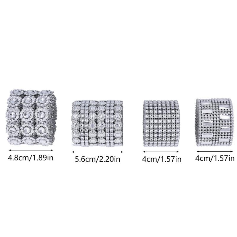 4 рулона по 8 ярдов сетки с кристаллами, сверкающая алмазная лента для рукоделия, украшение для торта на день рождения, свадьбу