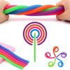 5PC Stretchy Strings For Kid Colorful Tactile Sensory Stretch Toys For Stress Relief & Arm Muscle Train