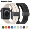 Магнитный ремешок для Apple Watch ultra band 49 мм 45 мм Силиконовый браслет iWatch Series 7 8 se 6 5 3 44 мм 45 мм 40 мм 41 мм 42 мм 38 мм