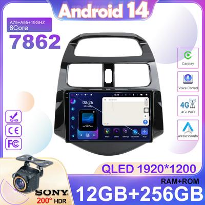 9" автомобильный стерео радиоприемник для Chevrolet Spark Beat Matiz Creative 2010 - 2014 Android 14 Carplay мультимедийный видеоплеер головное устройство