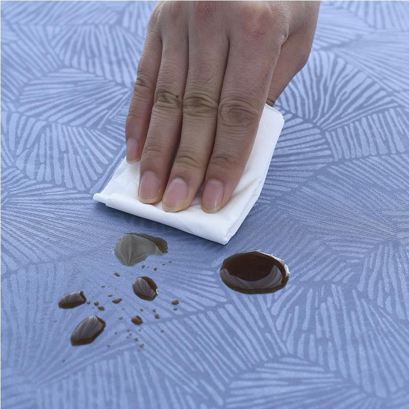 Round Waterproof Table Cover Cloth Protector Polyester Tablecloth Catering Fitted Table Cover with Elastic Edged