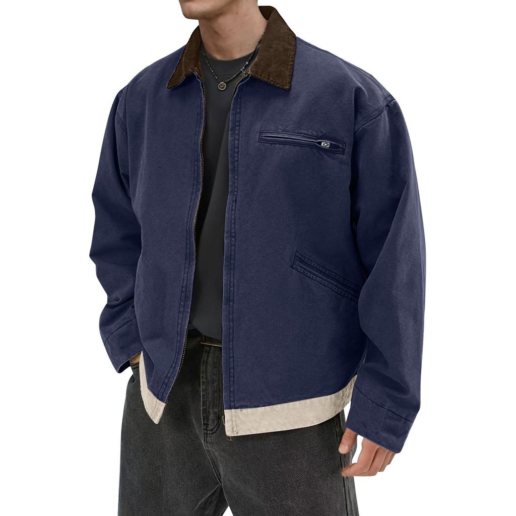 Men's Solid Color Camouflage Outdoor Sports Jacket Men's Pocket Button Casual Jacket