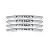 4Pcs Aluminium Car Hub Rims Sticker Decorative Decal Accessories For Tesla Model Y 3 X S Cybertruck Roadster zxs9
