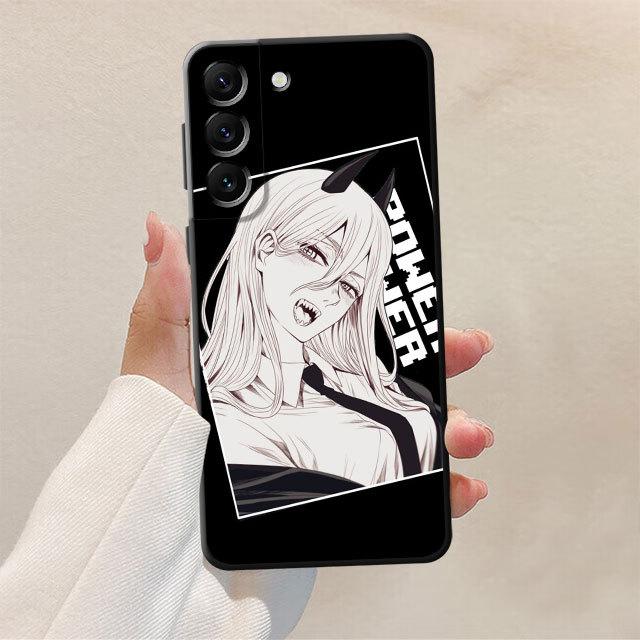Черный мягкий чехол для Samsung Galaxy S23 S9 S7 Edge S10e S10 S22 Ultra 5g S8 S21 Plus S20 Fe S21ultra, чехол, мужская сумка с бензопилой в стиле аниме