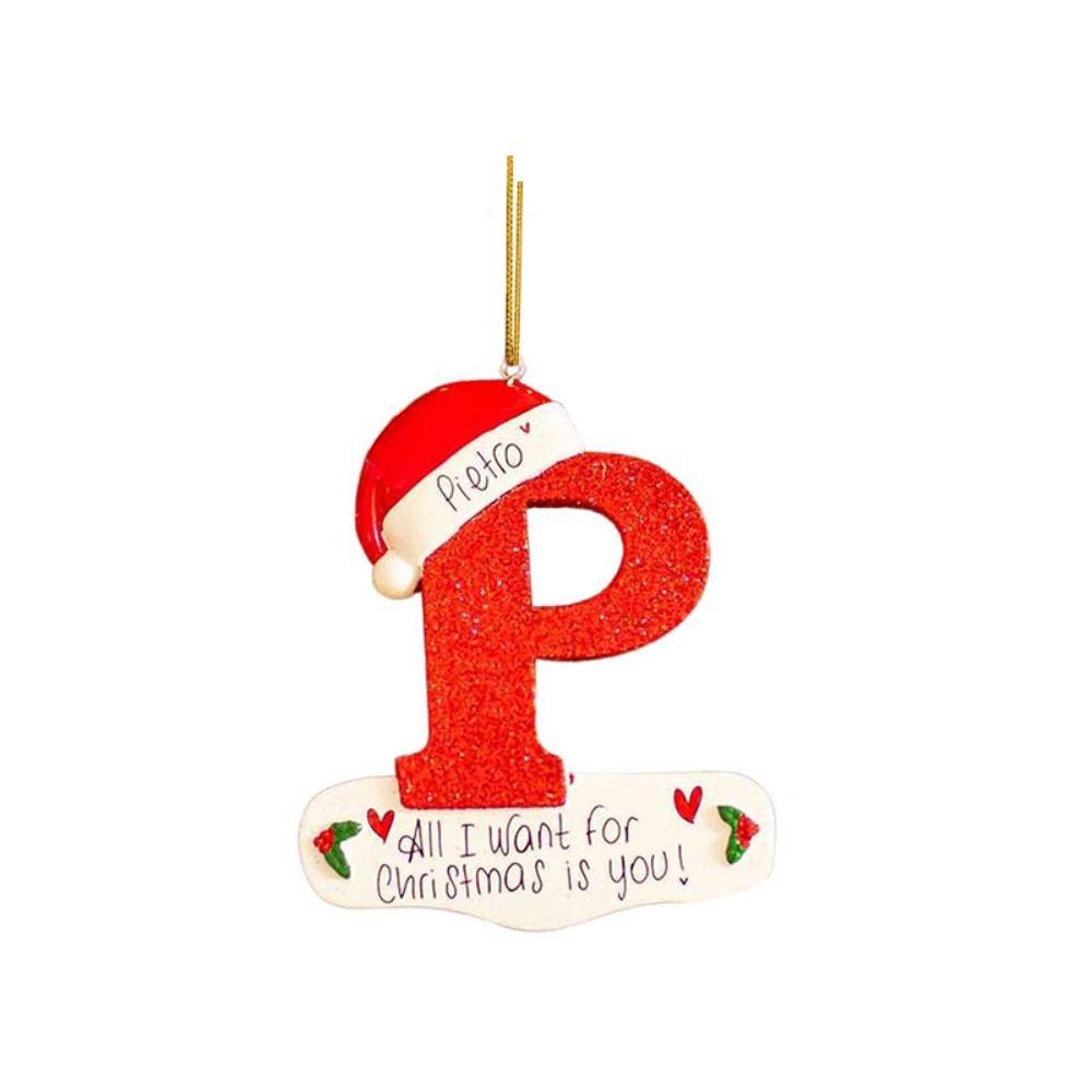 Xmas Christmas Tree 26 Letter Pendant Cartoon Christmas Tree Hanging Decor   Car Decorations