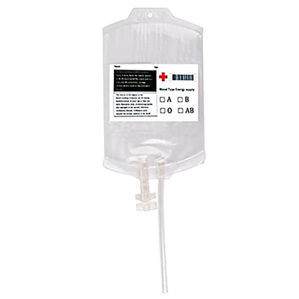 10PCS Blood Energy Drink Bags 350ML Halloween Blood IV Bags Vampire Zombie Drinks Bags for Masquerade Party Decor Prop