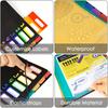 Colorful Tags A4 Folder with Month Divider - Durable Plastic Document Organizer Color Coded Calendar System