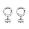 2PCS Front Tent Stopper Track Mount Stainless Steel M4 Ring Eyebolt Ring Hooking Nut Screws for RV Caravan Boat Camper Awning