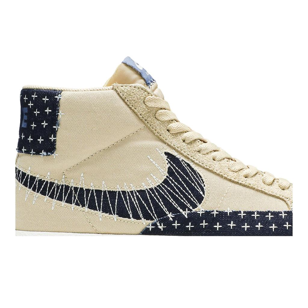 Nike Blazer Mid SB 'Sashiko Pack - Sesame' (Unisex) Sesame / Sail / Gum Light Brown / Mystic Navy Skate Shoes CT0715 200