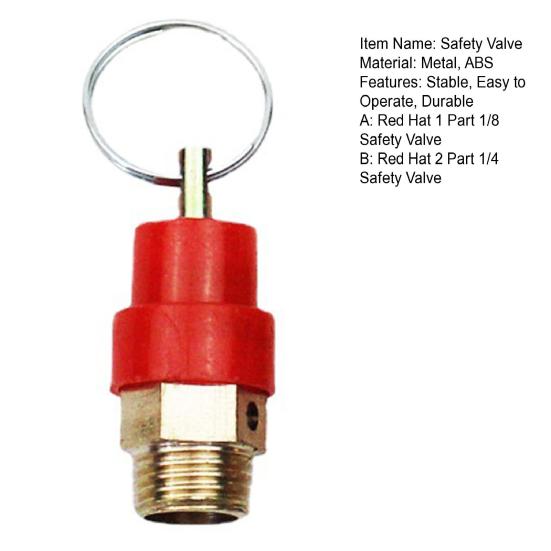 Предохранительный клапан воздушного компрессора, наружная резьба, тянущее кольцо, предохранительный клапан воздушного компрессора, поставка с завода