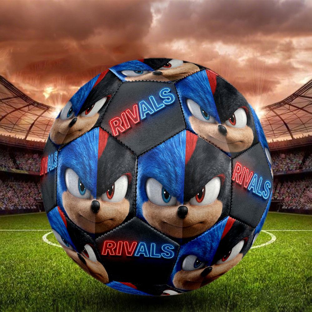 1pc Sonic the Hedgehog Soccer Ball Size 5 Indoor Soccer Ball Fashion Colorful Backyard Game - Great For Sports Fans Gift HE53