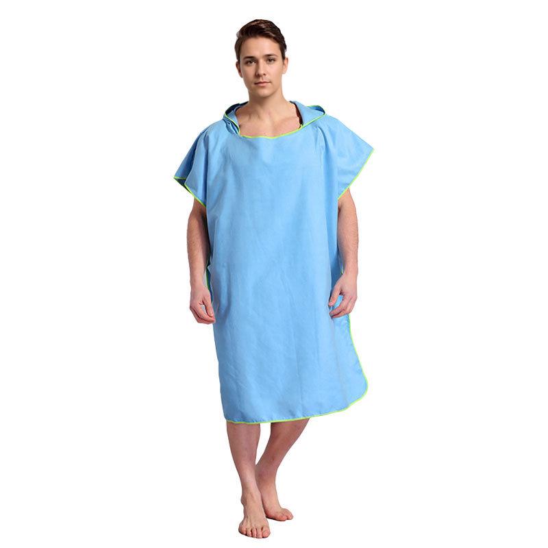 Взрослое пляжное полотенце/накидка из микрофибры с капюшоном для быстрого высыхания