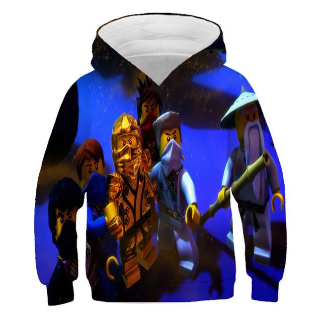 2025 Kids Ninjago Hoodies 3D Casual Print Pullover Kids Teen Boys Girls Kids Toddler Sweatshirts Toddler Tops 4-14 Years Old