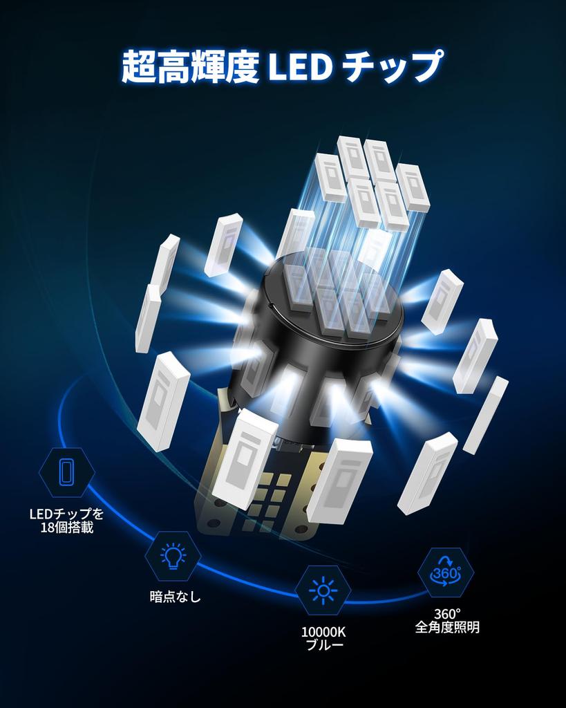 Marsauto T10 Светодиодная лампа габаритного света, Салонная лампа, Взрывная лампа, 4500 лм, Свет 360 градусов