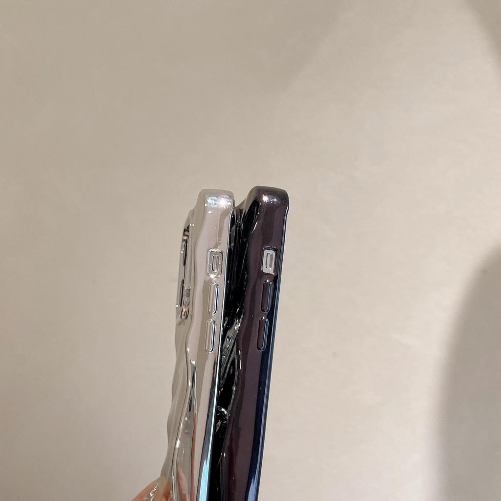 3D Гальванизированный Чехол с Текстурой Морщин для iPhone 16 Pro Max, Совместим с Apple 15/14/13, Премиальное Ощущение