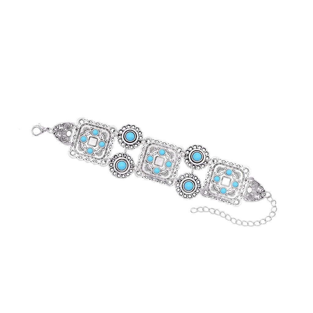 Богемный Винтажный Полый Цветочный Браслет на Палец для Женщин Фестивальный Турецкий Рабский Браслет Пляжный Цыганский Племенной Браслет Сексуальные Украшения