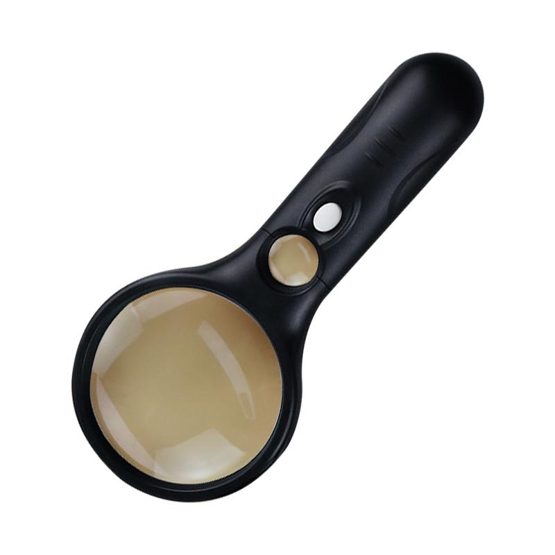 Magnifier 3X 45X Handheld Magnifying Glass with LED Light for Children Elderly People