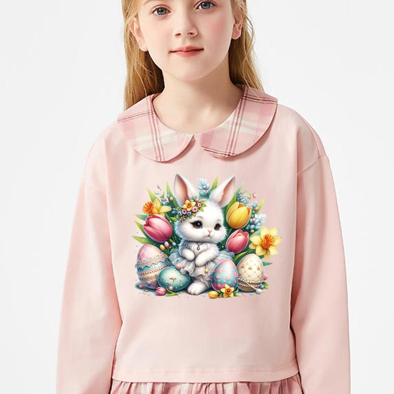 Пасхальный кролик, нашивка с утюгом на одежде, переводные цветы для одежды, моющаяся теплопередача, аксессуары для одежды «сделай сам», новинка