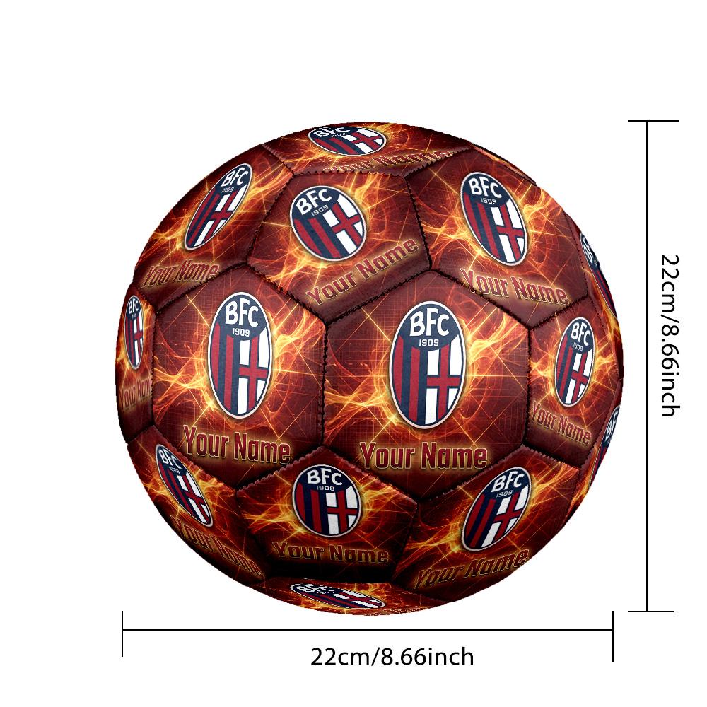 Size 5 Football Custom Name Text, Outdoor Training Soccer BallBologna FC
