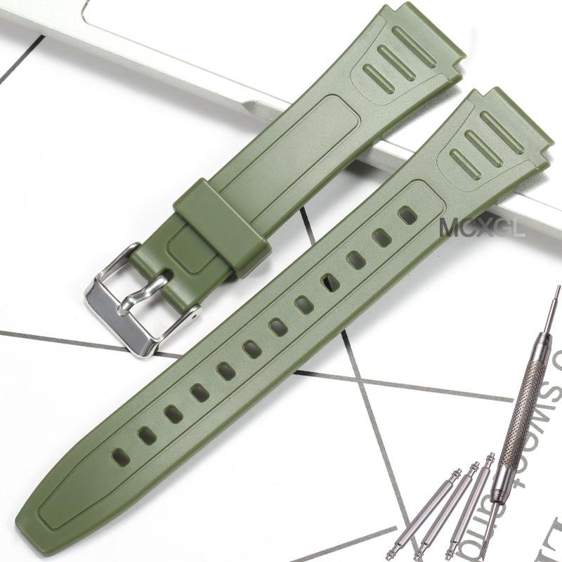 Ремешок для часов Casio W800H W-217H Спортивный браслет из смолы 18 мм