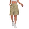 Women's Sports Shorts Casual Loose Solid Color High Waisted Pocket Shorts