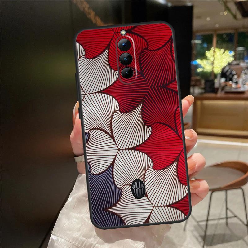 African Wax Pattern Fabric Case For Red Magic 9 8S 8 Pro Plus Cover For ZTE Nubia Red Magic 6S 7S 6 7 Pro 6R 5S 5G