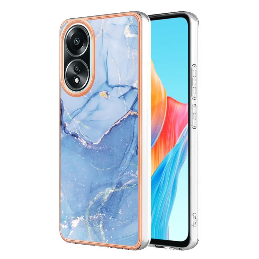 Luxury Gold Plating Marble Painting Pattern Bumper Phone Case For iPhone 15 14 Pro Samsung Xiaomi Honor Oppo Google Moto IMD Soft TPU Back Cover Shell