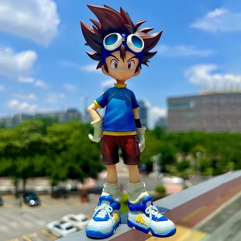 15cm/5.9in Anime Digimon Adventure Figure Yagami Taichi and Agumon Action Figures Pvc Statue Collection Model Toys Gifts