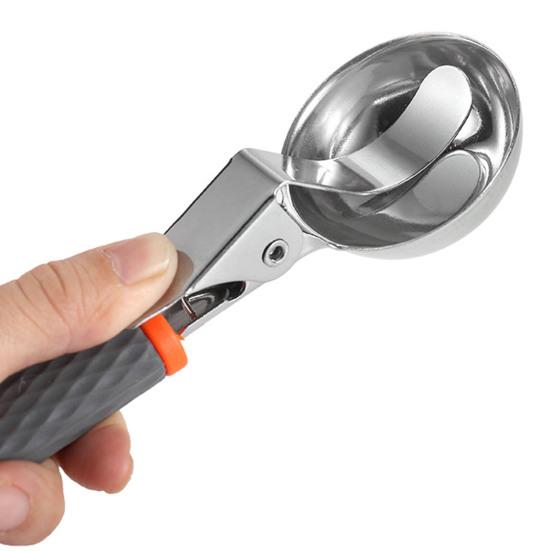 Ice Cream Scoop with Trigger Steel Non-Stick Ice Cream Scooper Stainless Easy To Clean