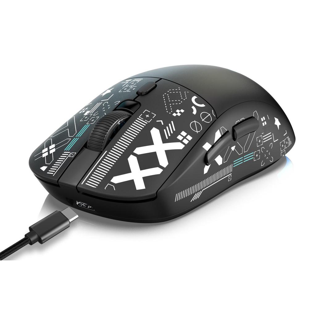 RGB Беспроводная игровая мышь с тремя режимами, 2,4G Bluetooth/Проводная, 650 мАч