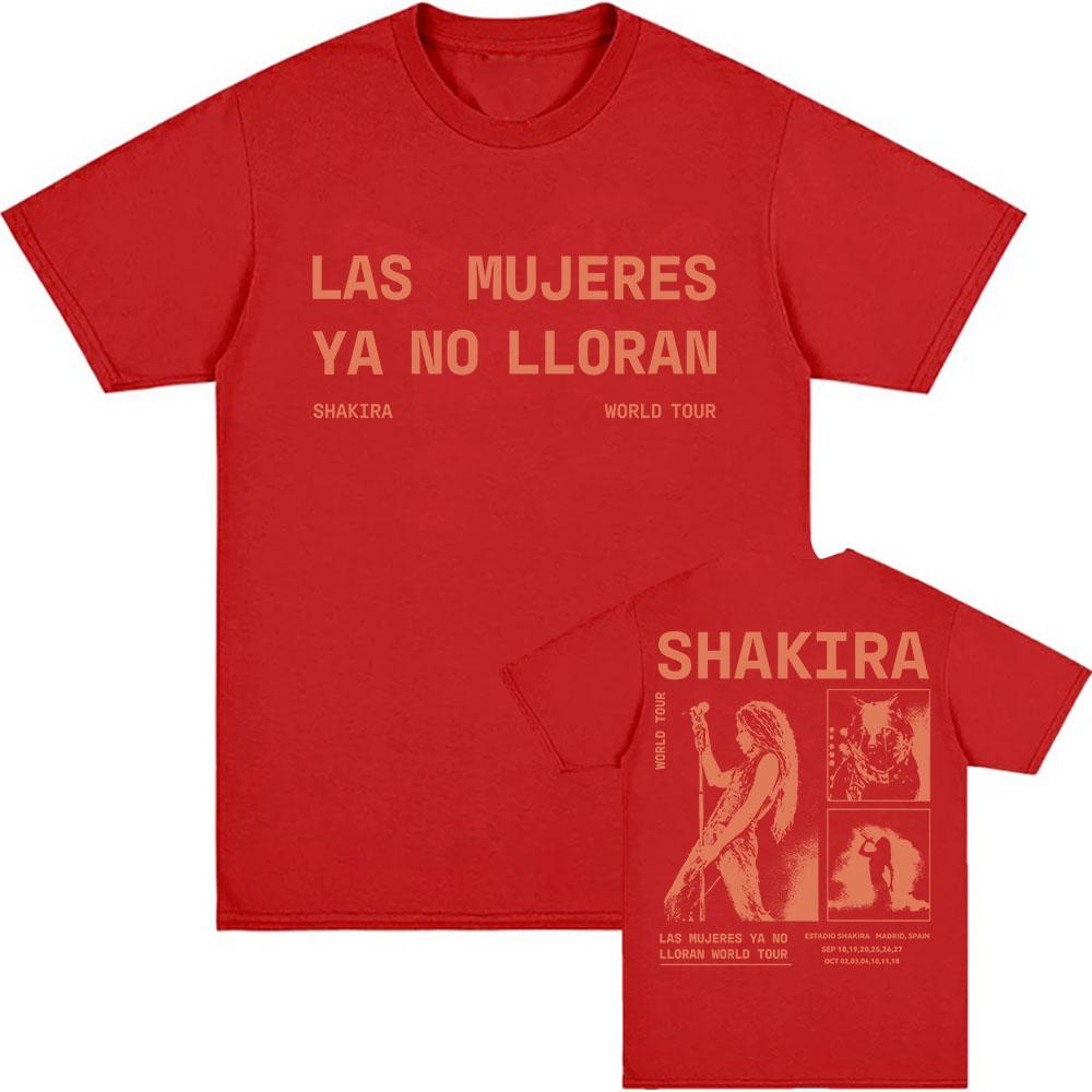 ESTADIO SHAKIRA Las Mujeres Ya No Lloran Tour Tshirt Short Sleeve Cotton Summer Tshirts Fashion Oneck Unisex Women Clothing Print