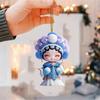 Chinese Opera Figurine Ornament Traditional Chinese Opera Girls Doll Hanging Decor 2D Acrylic Christmas Tree Ornament for Xmas Home Tree Decor