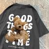 Хорошие вещи Take Time Teddy Bear Momtshirts O-Neck Kawaii Clothing Fashion Casual Wear Tops Free Cotton Streetwear Summer T Shirt