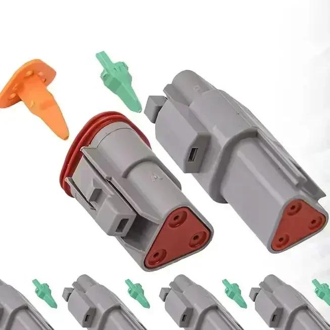 5-pack 3-pin DT Connector Kit With Terminal Set, Wire Gauge 16-20, Suitable For AWG 3-pin DT Connector Kit Tool Accessories