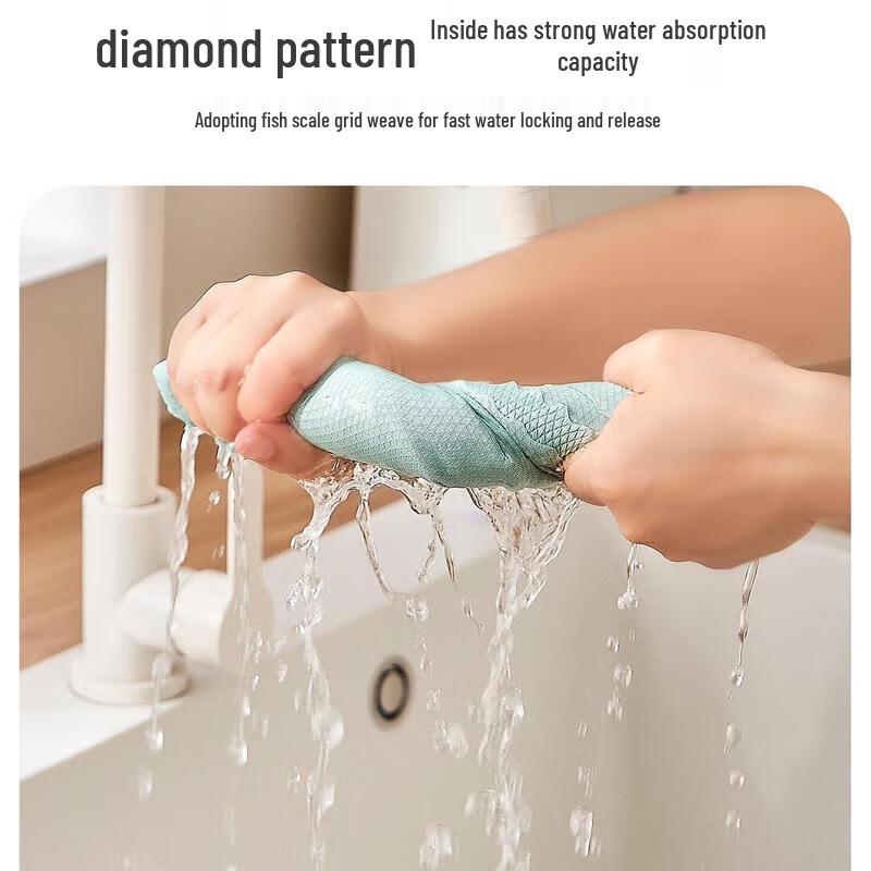 Grace Fish Scale Microfiber Cleaning Cloths (10-Pack)