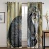 Черно-белые современные шторы с рисунком кота для гостиной, спальни, дома, кухни, оконные шторы