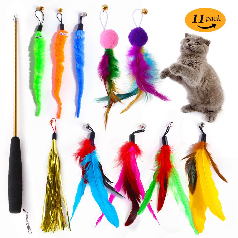 Набор игрушек для кошек «Трансграничный»: Интерактивный тизер, плюшевая мышь и звуковые игрушки