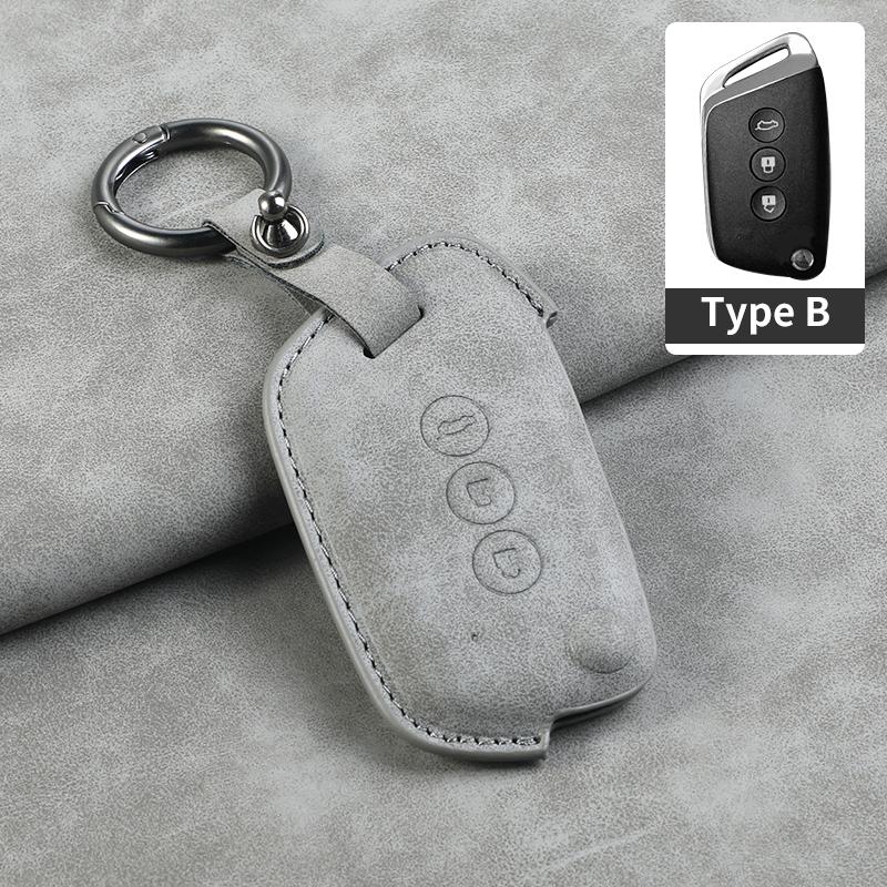 Leather Car Key Case Cover Shell For Baojun 560 Rs-5 530 630 310 E100 310W 510 730 360 Holder Fob Keychain Interior Accessories