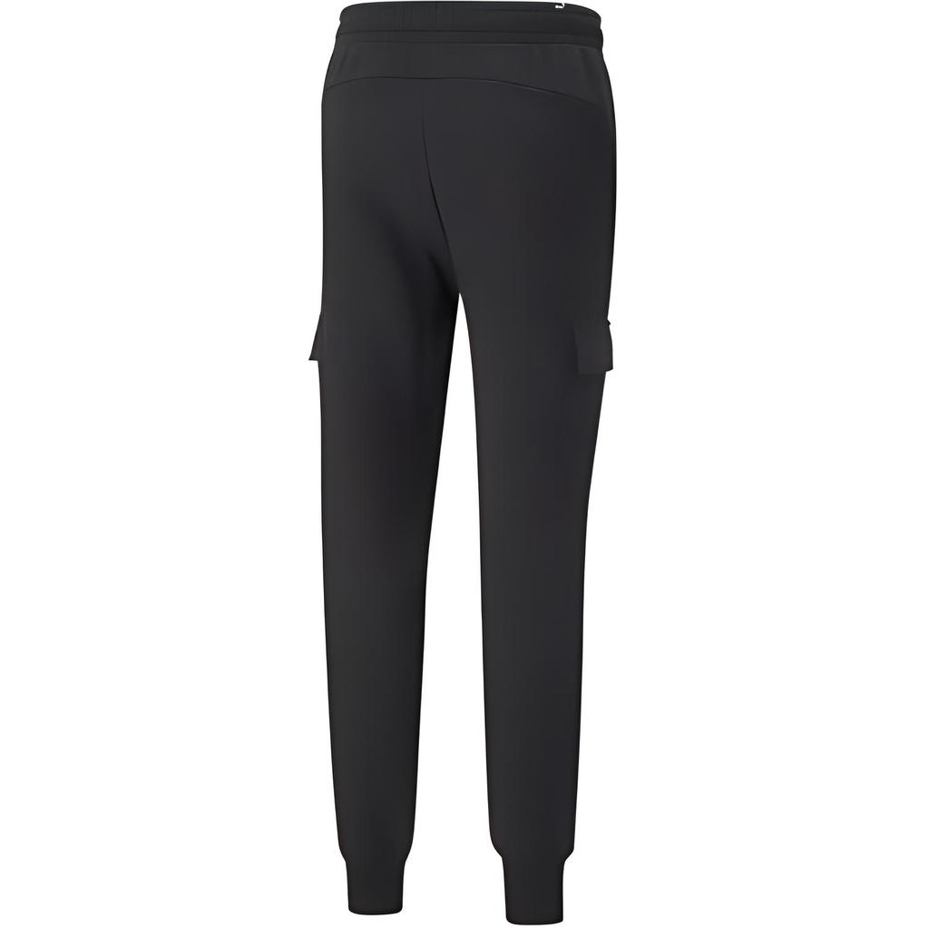 Puma Однотонные повседневные спортивные брюки с принтом логотипа и двумя карманами, мужские низы, черные 674359-01