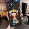 Slim Cartoon Luffy Leather Back Casing PU Leather Cover Phone Case for Huawei Honor Infinix iPhone Vivo