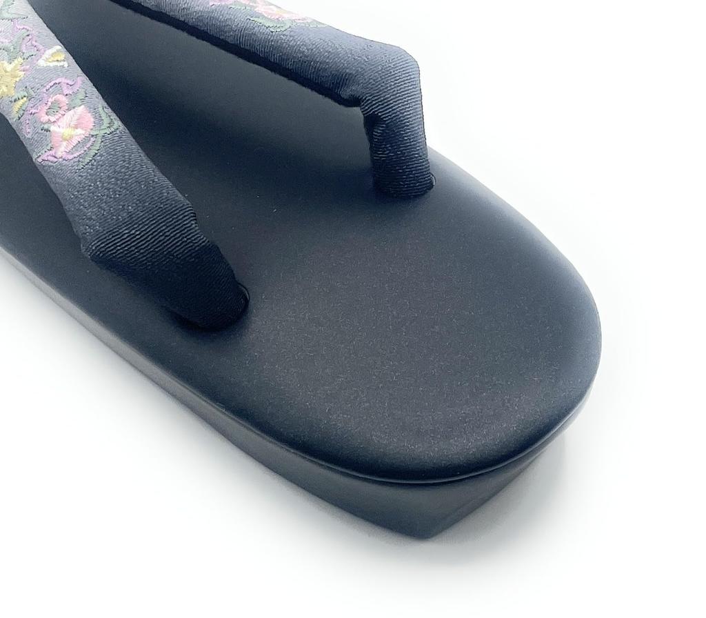 Embroidered Thong Urethane Sole Zori Sandals Free Size Kimono Kimono Footwear Zori Sandals Kurodai