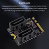 M2 To SATA3.0 Expansion Card PCI-E3.0 KEY A + E WIFI M.2 To SATA Converter Card for NVR/DVR Systems/Industrial Control Machine