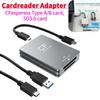 2-в-1 Устройство для чтения карт CFexpress Type A/B и SD Адаптер-ридер CFexpress USB 3.2 10 Гбит/с Двухслотный с кабелем USB C на USB C/A Для зеркальных камер