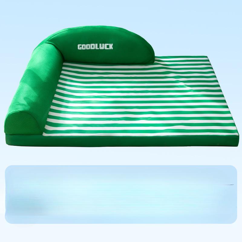 Простой Полосатый Диван-Гнездо Для Большой Собаки Золотистый Ретривер Летнее Охлаждающее Гнездо Для Собак Подушка Для Шеи Увеличенная Подушка Для Животных Товары Для Домашних Животных